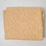 Tan + Red Snowflake Swirl Print Flannel Alexander Henry Fabric - 42" x 144"