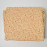 Tan + Red Snowflake Swirl Print Flannel Alexander Henry Fabric - 42" x 144"