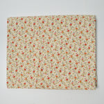 Off-White + Red Tiny Floral Quilting Weight Woven Fabric - 43" x 70"