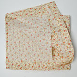 Off-White + Red Tiny Floral Quilting Weight Woven Fabric - 43" x 70"