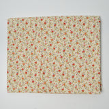 Off-White + Red Tiny Floral Quilting Weight Woven Fabric - 43" x 70"