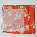 Red Paint By Numbers Bird Print Moda Cotton Quilting Fabric - 42" x 72"