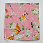 Pink Paint By Numbers Bird Print Moda Cotton Quilting Fabric - 40" x 42"