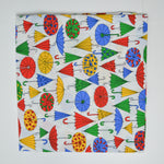 Vintage Colorful Umbrella Print Woven Fabric - 31" x 44"
