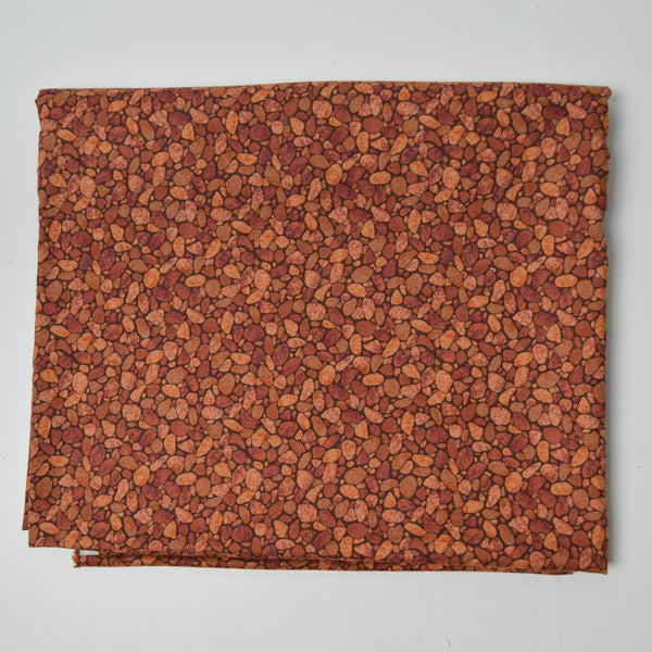 Brick Red Rock Print Quilting Weight Woven Fabric - 43" x 62"