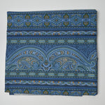 Blue + Green Paisley Print Quilting Weight Woven Fabric - 44" x 60"