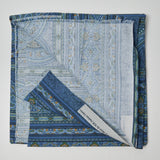Blue + Green Paisley Print Quilting Weight Woven Fabric - 44" x 60"
