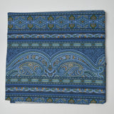 Blue + Green Paisley Print Quilting Weight Woven Fabric - 44" x 60"