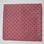 Pink + Burgundy Tiny Dots + Floral Motif Quilting Weight Woven Fabric - 42" x 54"
