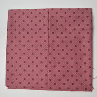 Pink + Burgundy Tiny Dots + Floral Motif Quilting Weight Woven Fabric - 42" x 54"