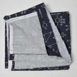 Black + White Math + Science Robert Kaufman Quilting Weight Woven Fabric - 42" x 54"