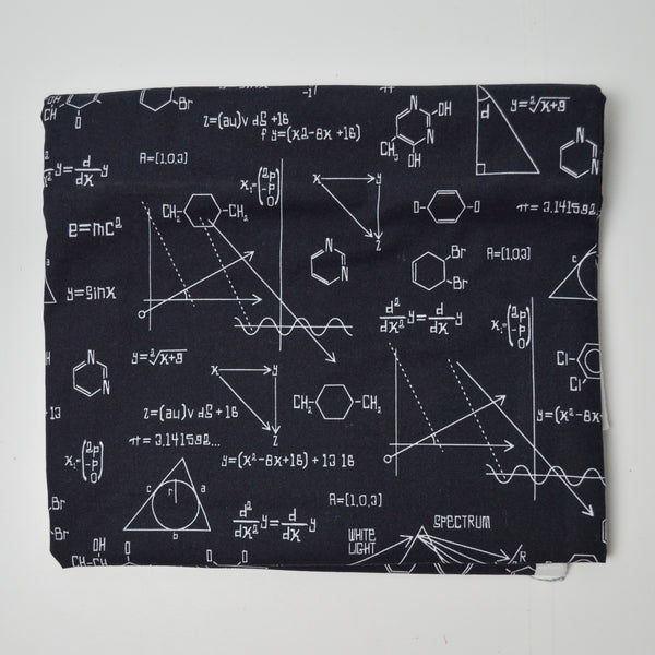 Black + White Math + Science Robert Kaufman Quilting Weight Woven Fabric - 42" x 54"