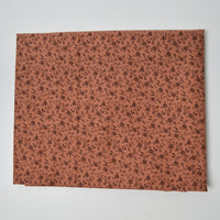 Brown Tiny Floral Print Quilting Weight Woven Fabric - 36" x 70"