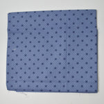 Blue Tiny Dots + Floral Motif Quilting Weight Woven Fabric - 28" x 42"