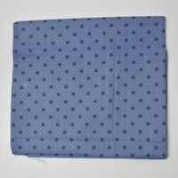 Blue Tiny Dots + Floral Motif Quilting Weight Woven Fabric - 28" x 42"