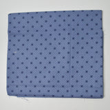 Blue Tiny Dots + Floral Motif Quilting Weight Woven Fabric - 28" x 42"