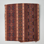 Brown Patterned Striped Quilting Weight Woven Fabric - 42" x 192"