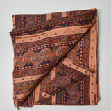 Brown Patterned Striped Quilting Weight Woven Fabric - 42" x 192"