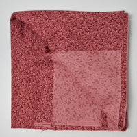 Red + Pink Leaf Print Quilting Weight Woven Fabric - 42" x 68"