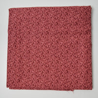 Red + Pink Leaf Print Quilting Weight Woven Fabric - 42" x 68"