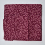 Maroon Floral Quilting Weight Woven Fabric - 42" x 44"