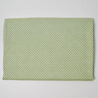 Green Checkered Quilting Weight Woven Fabric - 42" x 80"