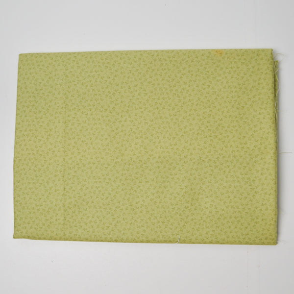 Faded Lime Green Floral Quilting Weight Woven Fabric - 44" x 60"