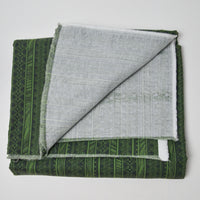 Green Patterned Striped Quilting Cotton Fabric - 42" x 108"