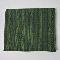 Green Patterned Striped Quilting Cotton Fabric - 42" x 108"
