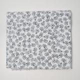 White + Black Bicycle Print Quilting Weight Woven Fabric - 36" x 66"