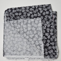 Black + White Bicycle Print Quilting Weight Woven Fabric - 42" x 47"