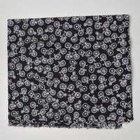 Black + White Bicycle Print Quilting Weight Woven Fabric - 42" x 47"