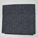 Black + Gray Floral Quilting Weight Woven Fabric - 43" x 86"