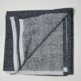 Black + Gray Floral Quilting Weight Woven Fabric - 43" x 86"