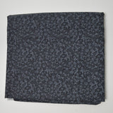 Black + Gray Floral Quilting Weight Woven Fabric - 43" x 86"