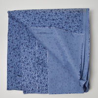 Blue Tiny Floral Print Quilting Weight Woven Fabric - 42" x 62"