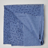 Blue Tiny Floral Print Quilting Weight Woven Fabric - 42" x 62"