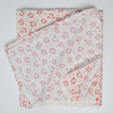Pink + Green Floral Triangles Quilting Cotton Fabric - 42" x 74"