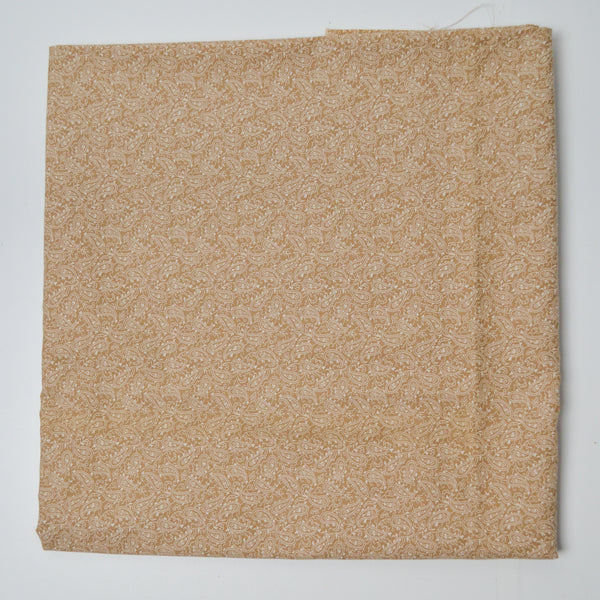 Tan Paisley Quilting Weight Woven Fabric - 42" x 50"