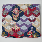 Geometric Reproduction 1800s Print Quilting Cotton Fabric - 42" x 68"