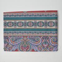 Colorful Paisley Striped Quilting Weight Woven Fabric - 44" x 56"