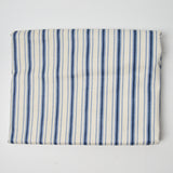 Blue + White Striped Stain Repeller-Coated Woven Fabric - 52" x 98"