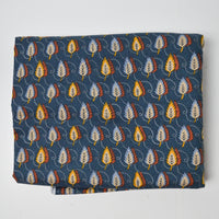 Teal with Blue + Yellow Leaf Quilting Cotton Fabric - 41" x 144"