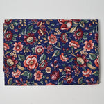 Dark Colorful Floral Quilting Weight Woven Fabric - 42" x 52"