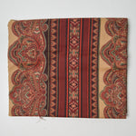 Muted Red + Brown Paisley Striped Quilting Weight Woven Fabric - 44" x 74"