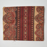 Muted Red + Brown Paisley Striped Quilting Weight Woven Fabric - 44" x 74"