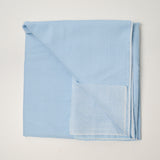 Light Blue + White Dotted Soft Woven Fabric - 44" x 108"