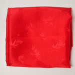 Red Floral Jacquard Woven Silk Fabric - 44" x 92"