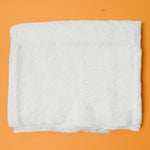 White Crushed Chevron Texture Silky Woven Fabric - 44" x 74"