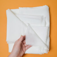 White Silky Slub Woven Fabric - 40" x 120"